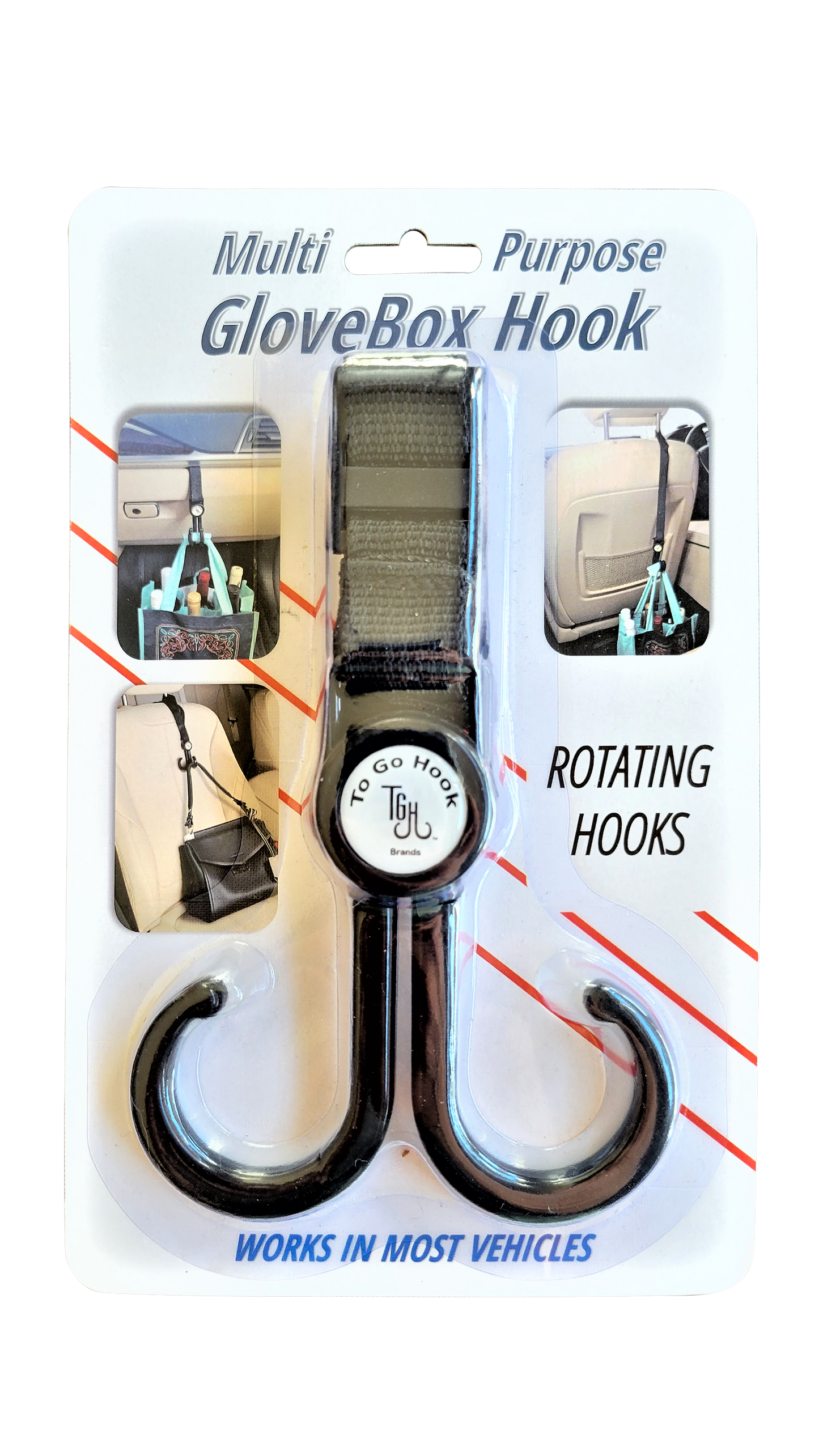 Multi-Purpose GloveBox Hook Case Pack (10 QTY)